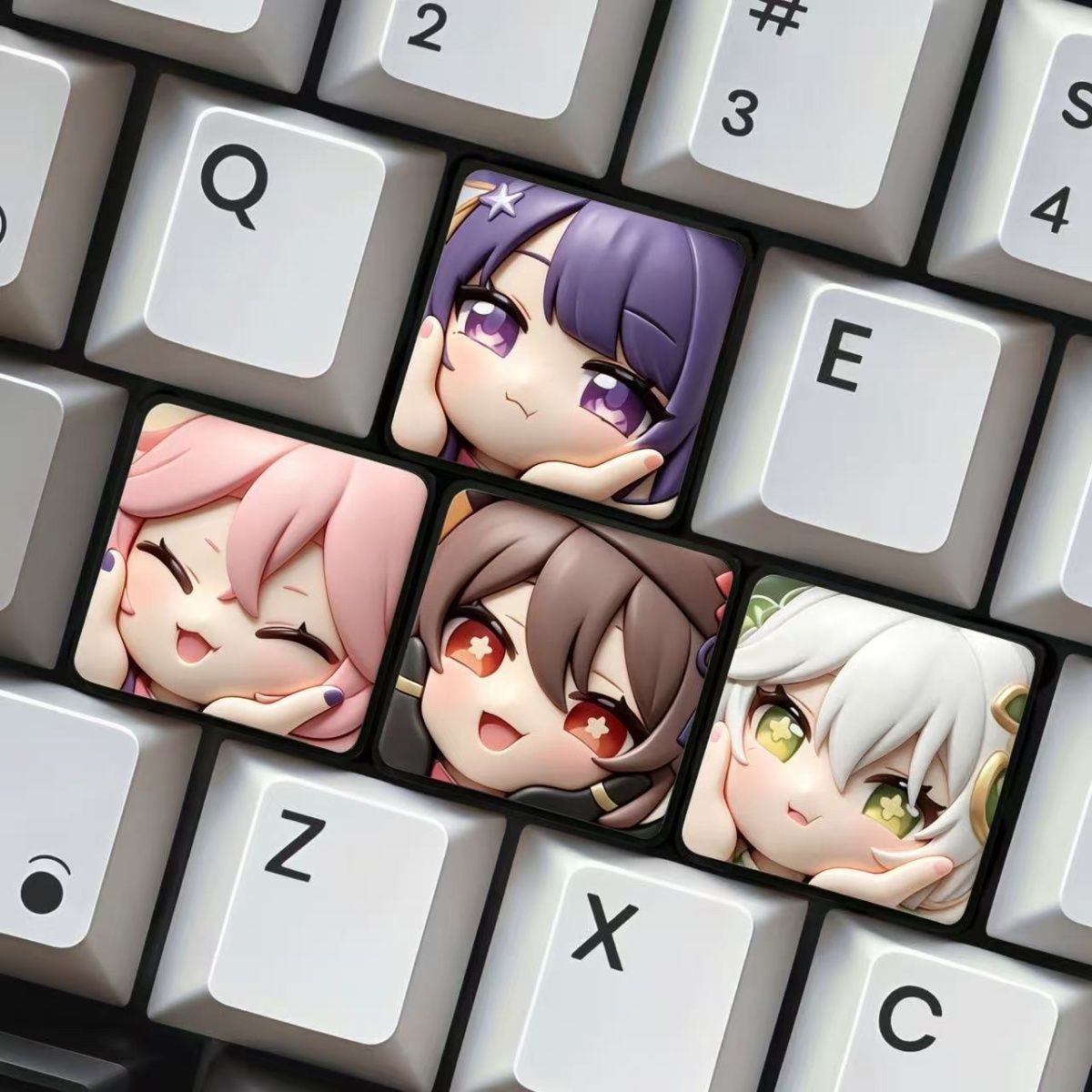 Mechanical Keyboard - Genshin Impact Raiden Shogun – zestaw
