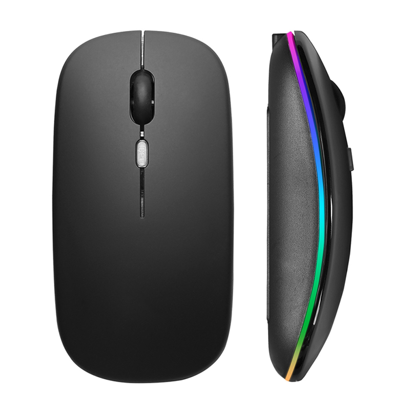 No Rgb Gaming Pc - Mysz bezprzewodowa RGB, ładowalna, USB 2.4GHz,