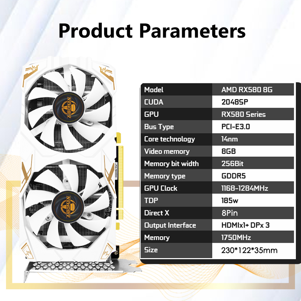 Karta graficzna AIBOMAN AMD RX – Pc Gaming Graphics Card recenzja i cena
