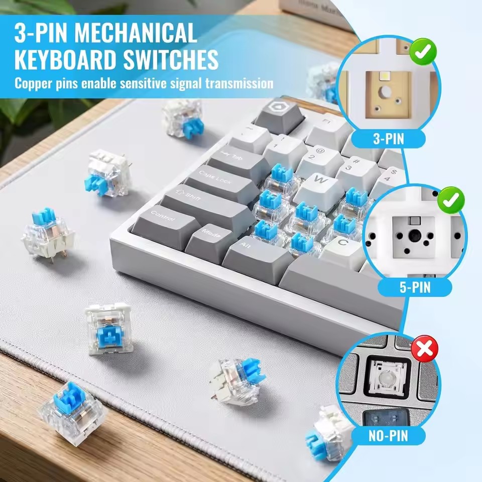 10-30 szt. 3-pinowe niebieskie – Mechanical Keyboard recenzja i cena