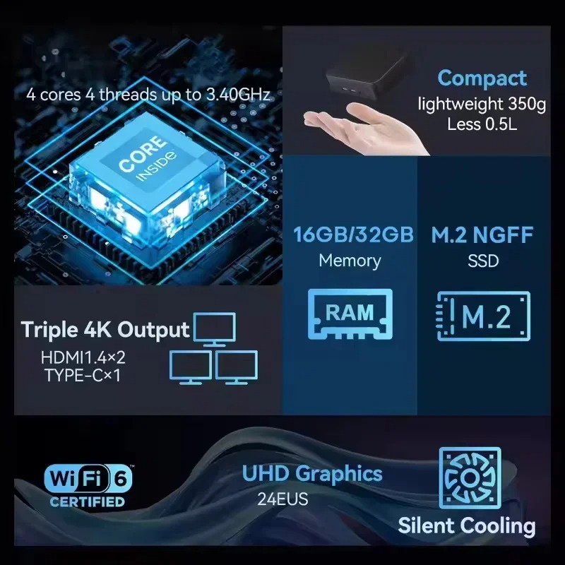 Intel Core i3 6100 MINI PC Gor – Pc Gaming I3 recenzja i cena