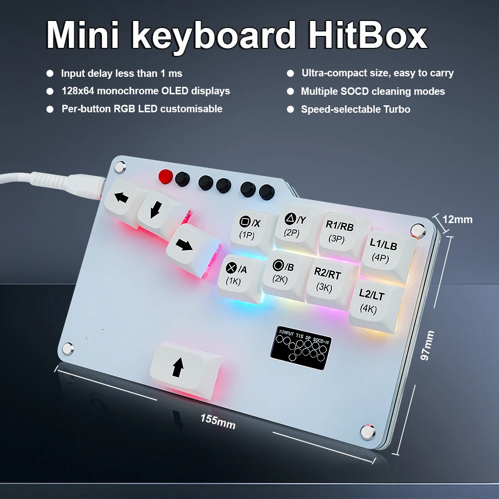 Kieszonkowa klawiatura Hitbox  – No Rgb Gaming Pc recenzja i cena